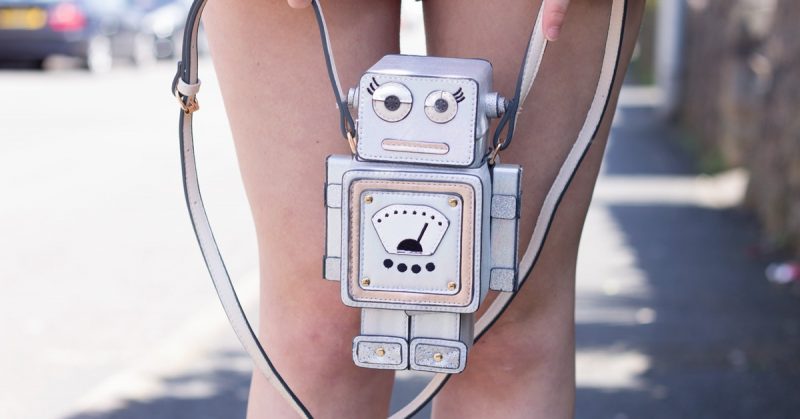 Silver Robot Bag