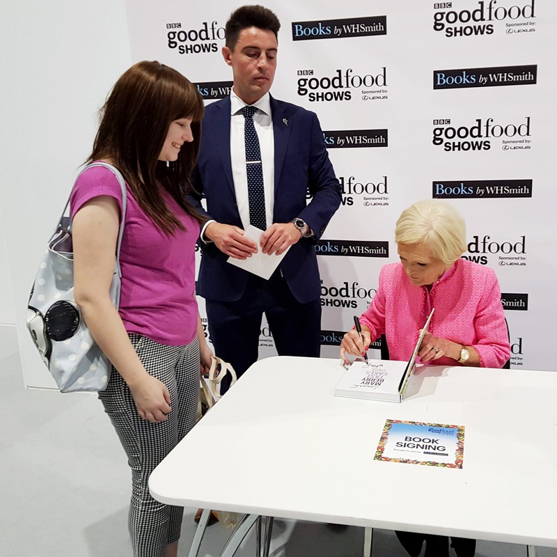 Sam is meeting Mary Berry at her book signing at the BBC Good Food Show - Summer 2019 at the NEC Birmingham