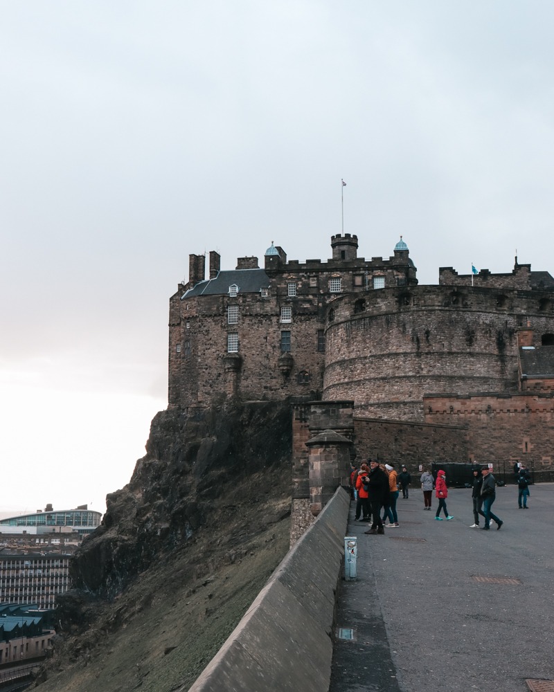 Edinburgh Castle in the sunset