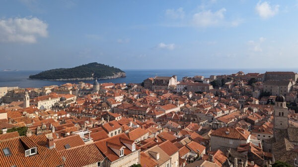 View of Dubrovnik as seen from the city walls